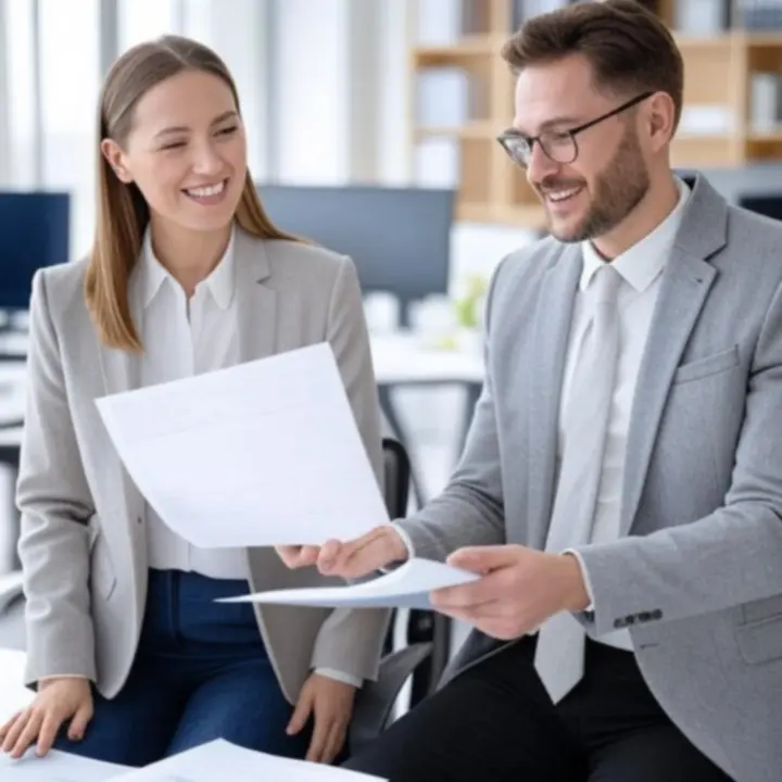 WAFFLE ADVERTISING LTD ügyfélszolgálati munkatárs segít egy ügyfélnek